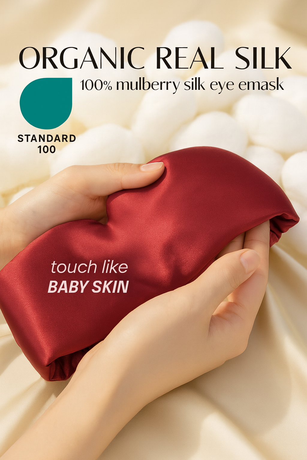 Silk Sleep Mask Soft Pressureless Sleeping Mask 100% Mulberry Silk for Eye