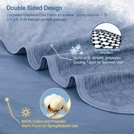 1PC Cooling Blanket for Hot Sleepers Lightweight